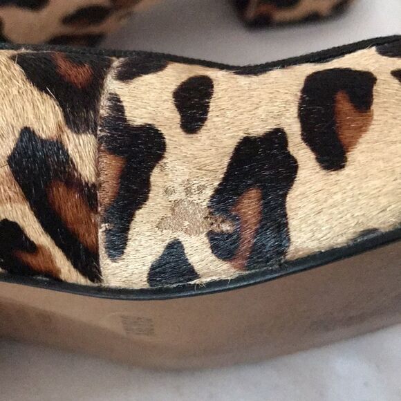 Sole Society So Jocelyn Leopard Print Calf Hair Leather Shoes Size 6.5 - Picture 10 of 10